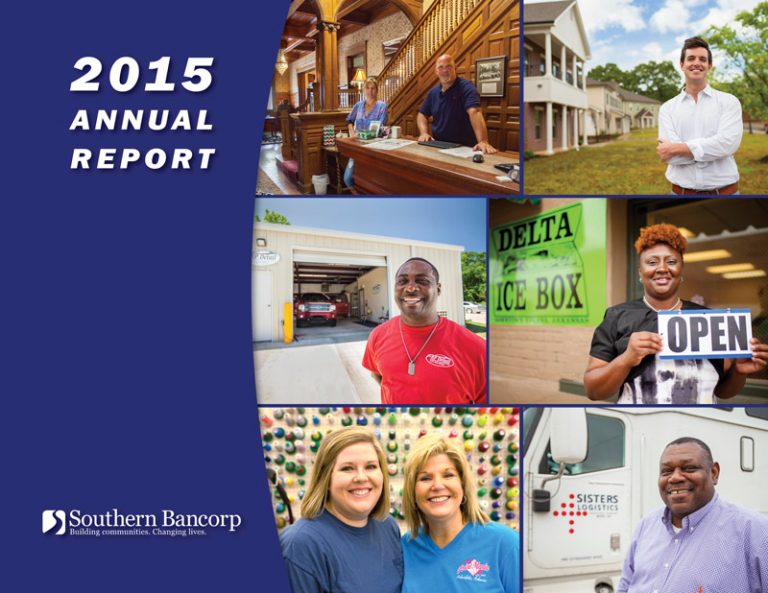 Portada del informe anual de 2015 de Southern Bancorp
