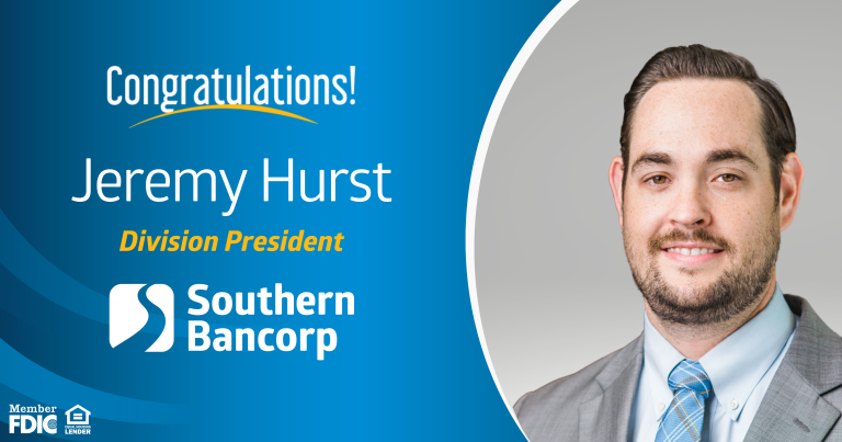 Jeremy Hurst ascendido a Presidente de División en Southern Bancorp